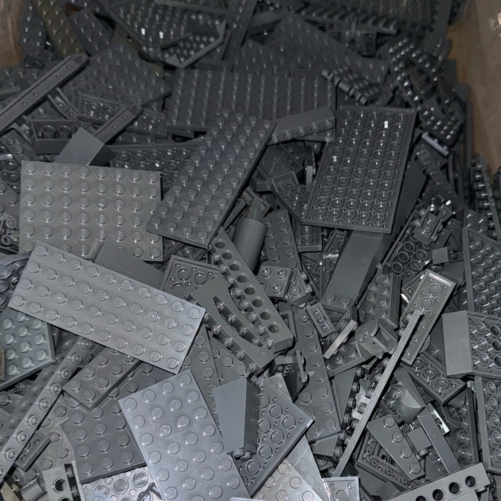 4lbs - Genuine LEGO Bulk New & Old Dark Bluish Gray Bricks / Pieces / Plate Lot